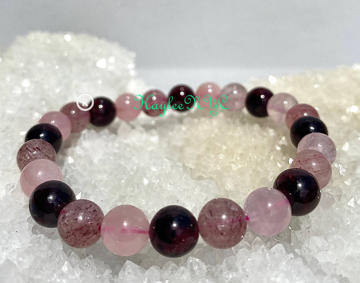 8mm Heart Chakra Natural Crystal Healing Stretch Bracelet