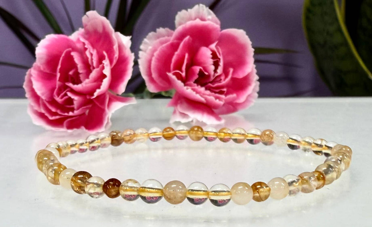 Natural Golden Healer 4mm Crystal Healing Stretch Bracelet