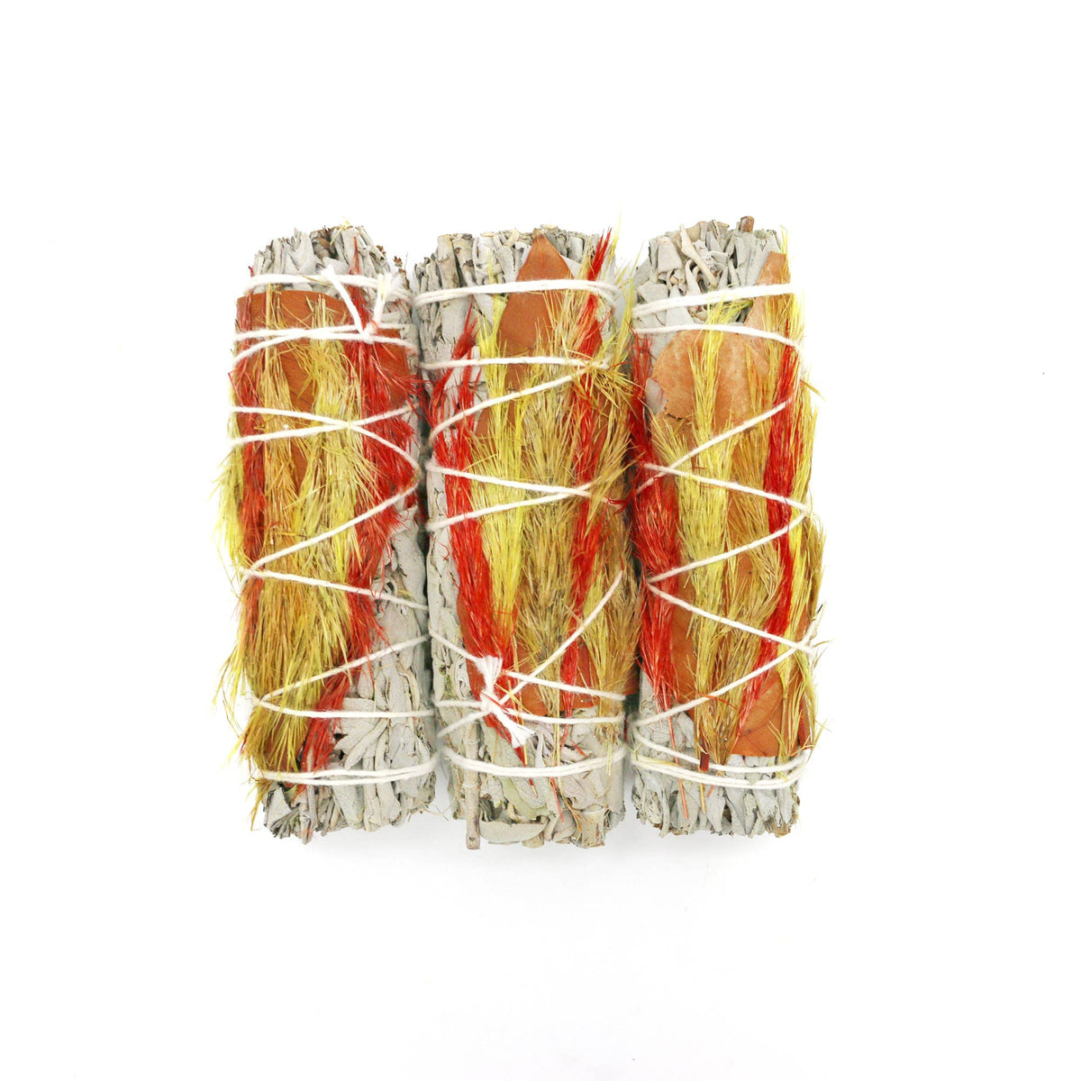 White Sage Smudge Stick, Autumn Multi Feather | 4 in.