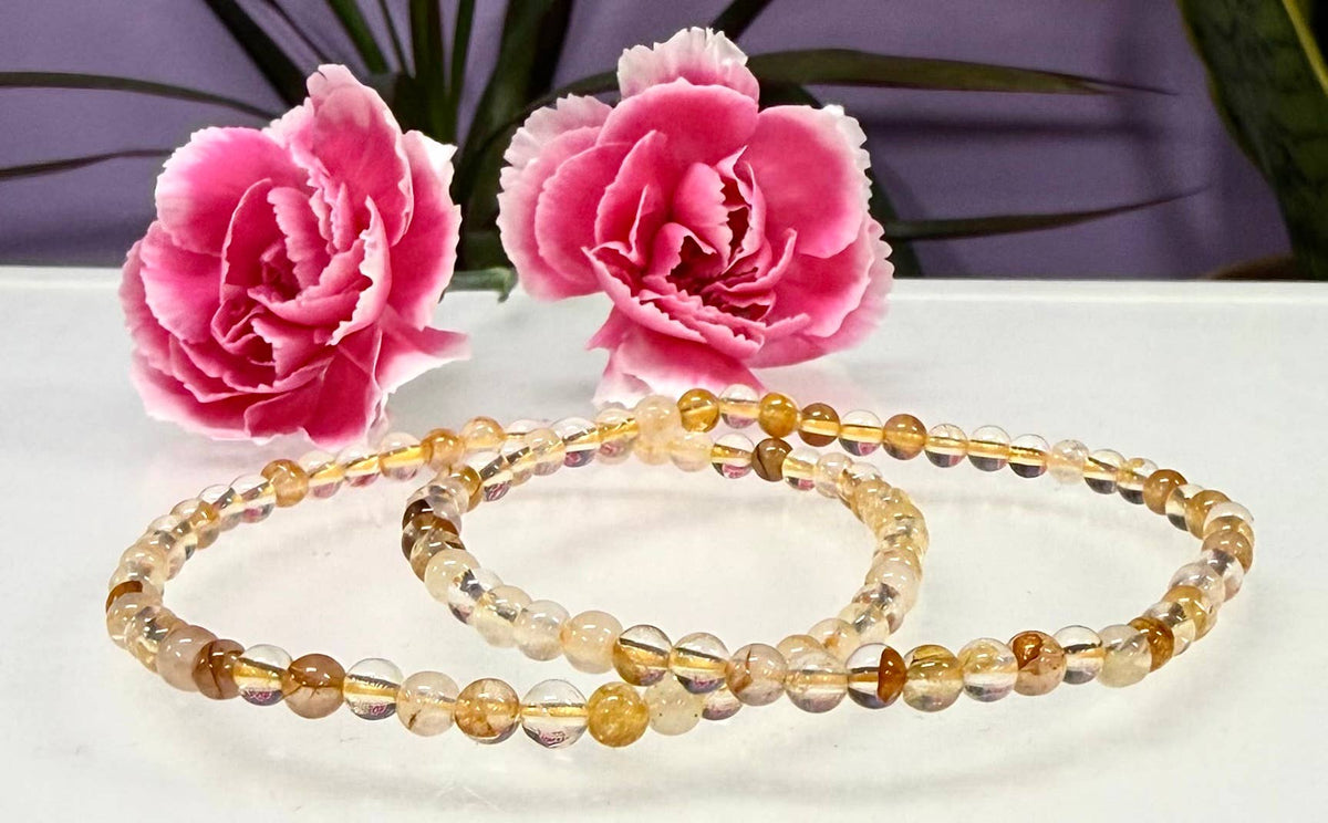 Natural Golden Healer 4mm Crystal Healing Stretch Bracelet