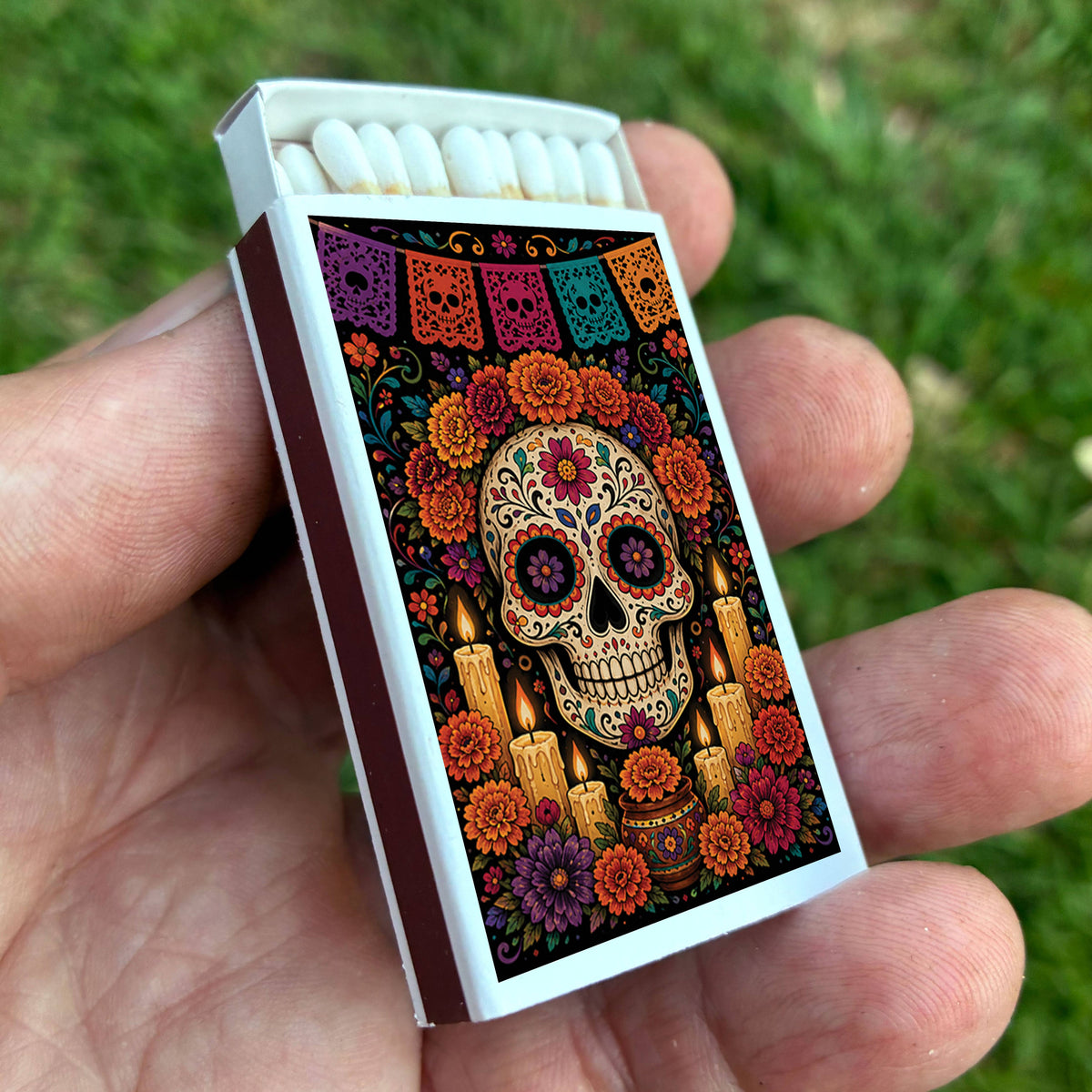 Matches • Halloween Day of the Dead Sugar Skull • Home Decor