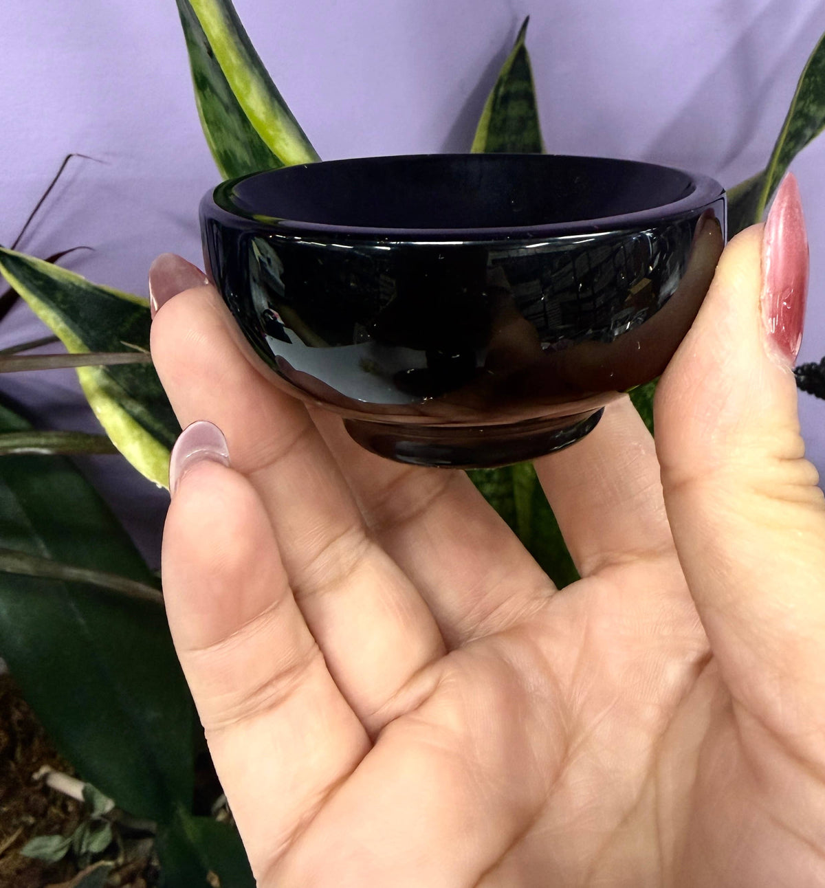 6-8 pcs Natural Black Obsidian Bowls Crystal Healing Energy