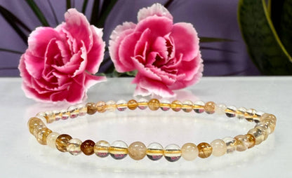 Natural Golden Healer 4mm Crystal Healing Stretch Bracelet