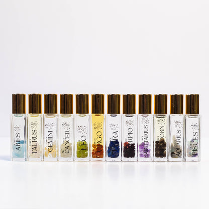 Zodiac Gemstone Perfume Oils - 12 Zodiac Signs Available