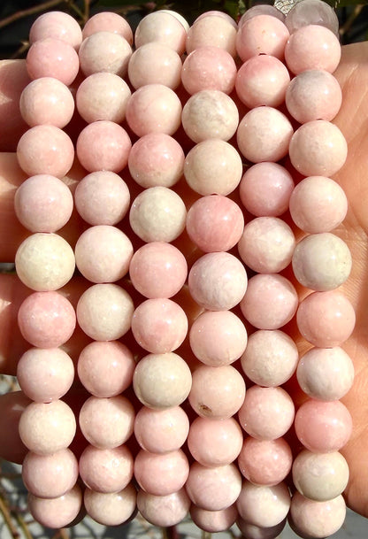Natural Pink Opal 8mm Crystal Healing Stretch Bracelet 7.5"