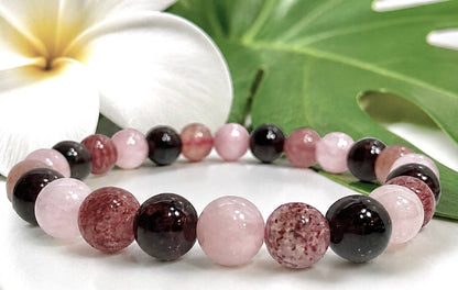 8mm Heart Chakra Natural Crystal Healing Stretch Bracelet