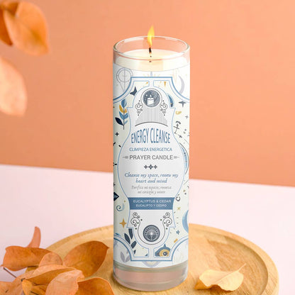 Prayer Candle - Energy Cleanse (8") (9.5 oz)