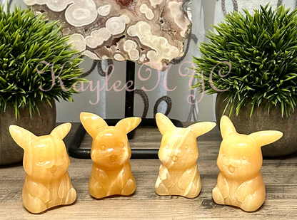 Natural Orange Calcite Bunny/Squirrel Crystal