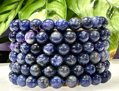 Natural Sodalite 8mm Crystal Healing Stretch bracelet 7.5"