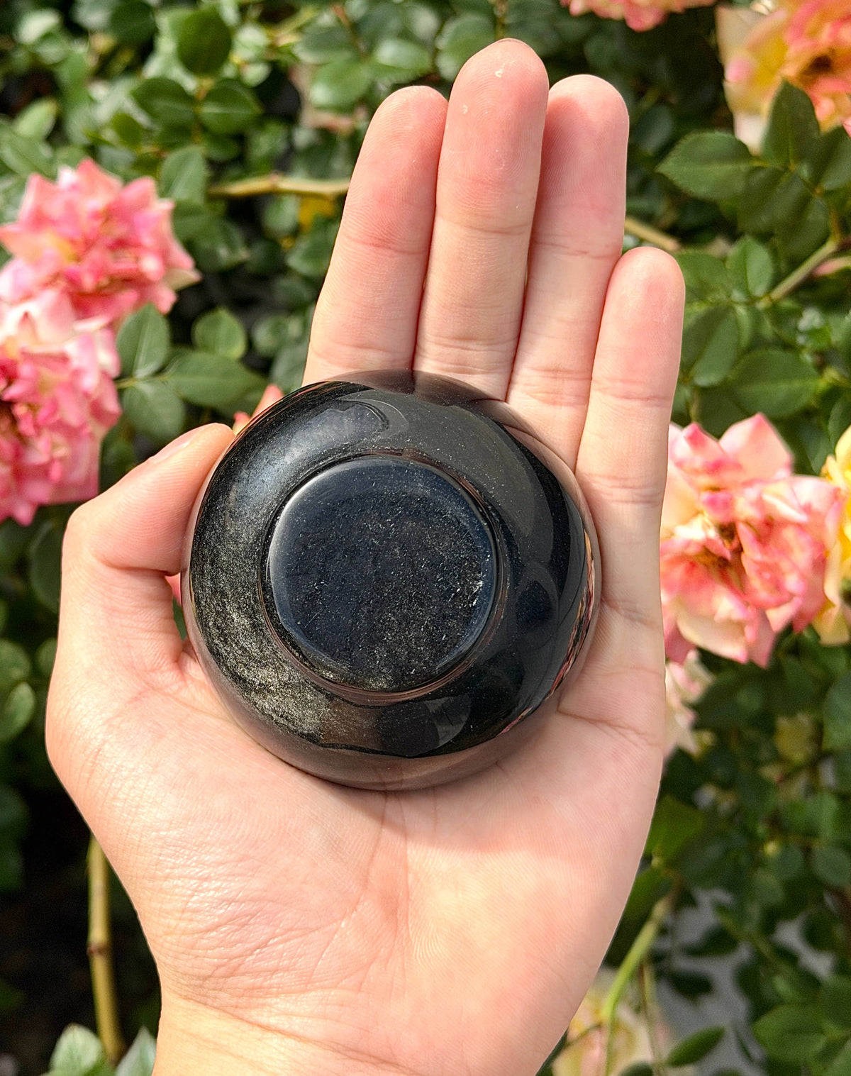6-8 pcs Natural Black Obsidian Bowls Crystal Healing Energy