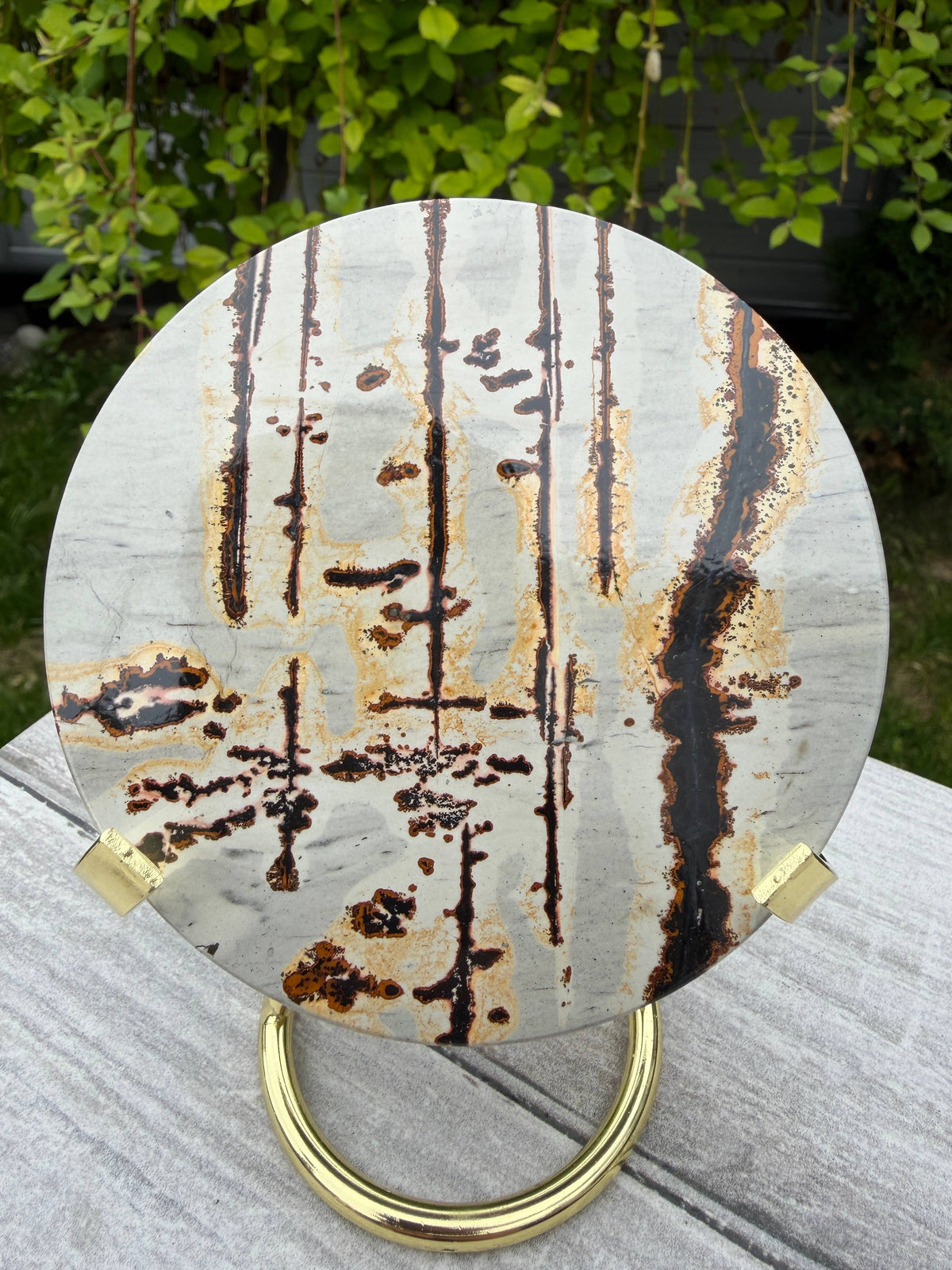 Wholesale Lot Natural Picture Jasper Slab with stand