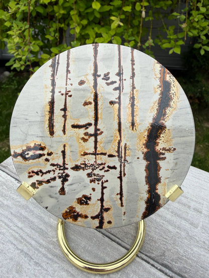 Wholesale Lot Natural Picture Jasper Slab with stand
