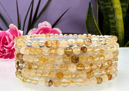 Natural Golden Healer 4mm Crystal Healing Stretch Bracelet