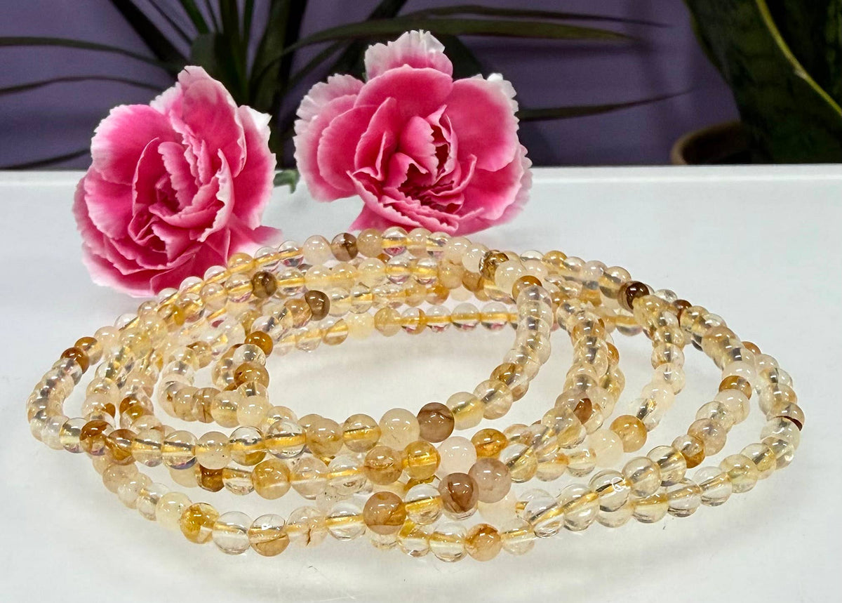 Natural Golden Healer 4mm Crystal Healing Stretch Bracelet