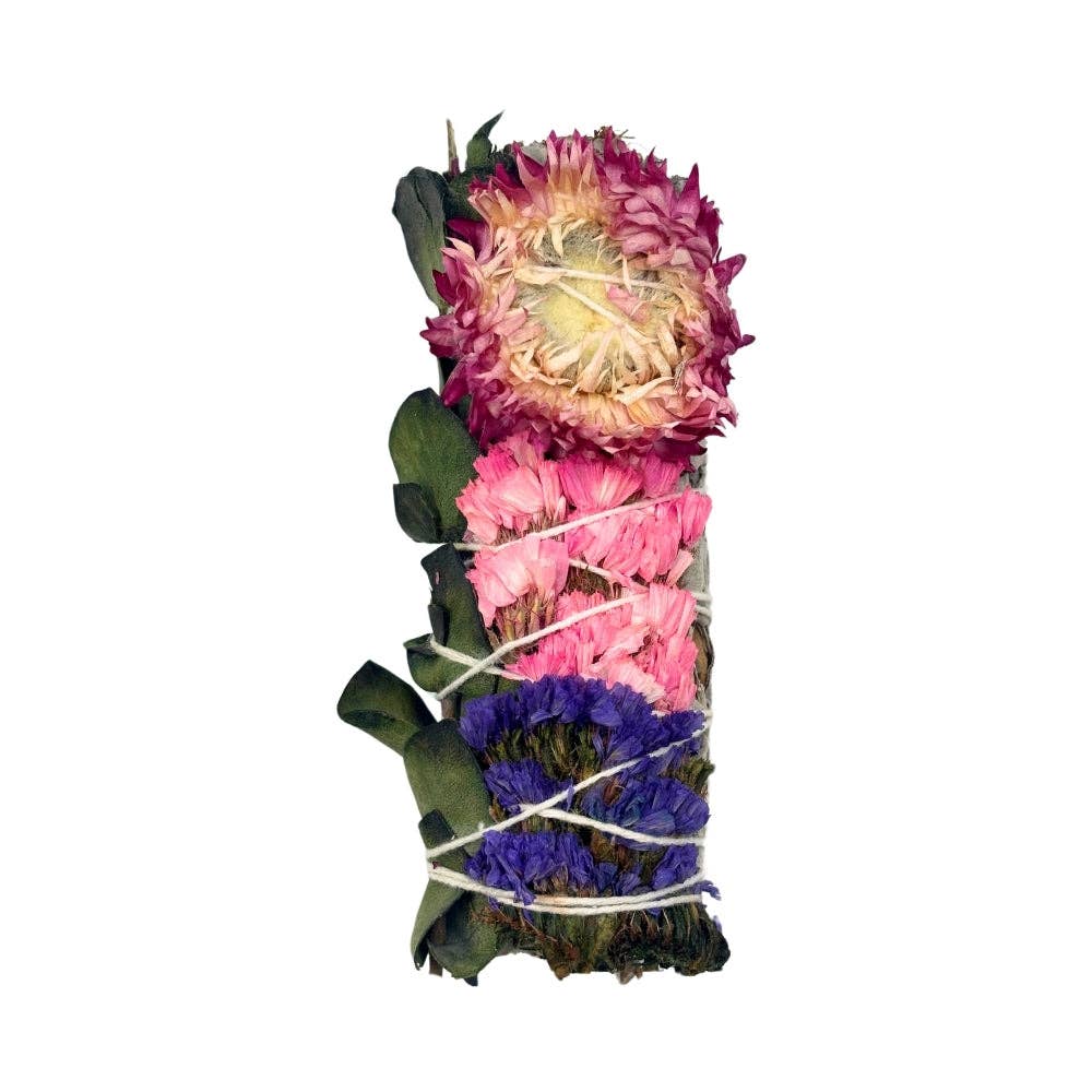 Sage Bundle - Purple Sinuata &amp; Hot Pink Strawflower