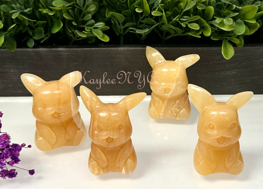 Natural Orange Calcite Bunny/Squirrel Crystal
