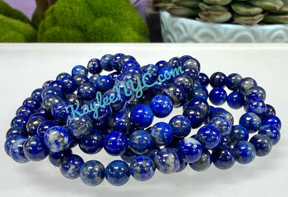 Natural Lapis Lazuli 8mm Crystal Healing Stretch Bracelet