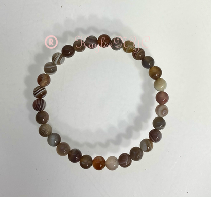 Natural Botswana Agate 6mm Crystal Healing Stretch Bracelets