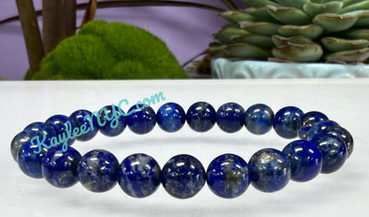 Natural Lapis Lazuli 8mm Crystal Healing Stretch Bracelet