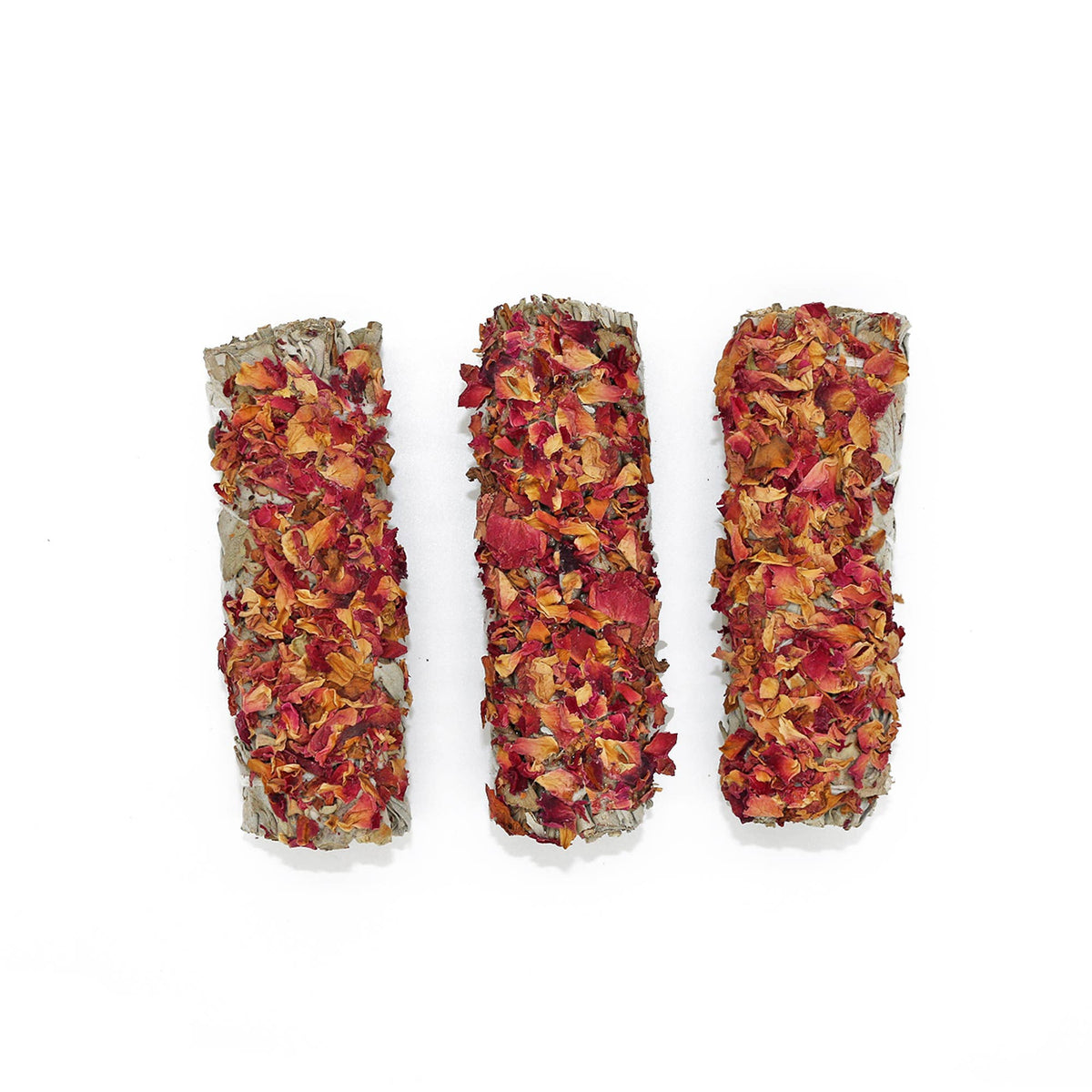 White Sage Smudge Stick, Floral - Wild Rose (4 in.)