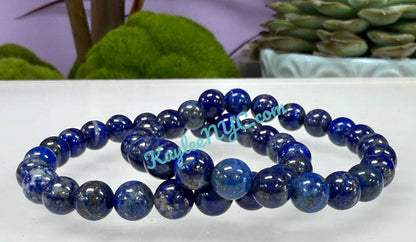 Natural Lapis Lazuli 8mm Crystal Healing Stretch Bracelet
