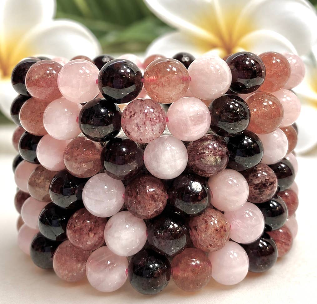 8mm Heart Chakra Natural Crystal Healing Stretch Bracelet