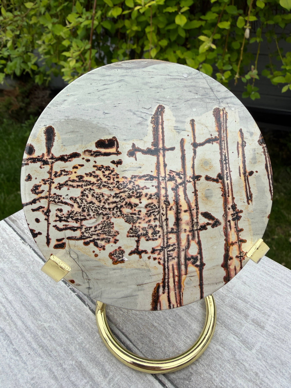 Wholesale Lot Natural Picture Jasper Slab with stand