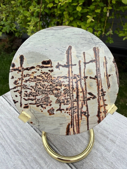 Wholesale Lot Natural Picture Jasper Slab with stand