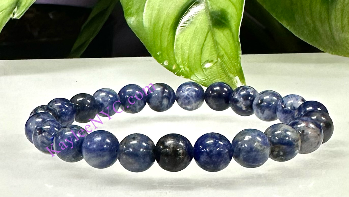 Natural Sodalite 8mm Crystal Healing Stretch bracelet 7.5"