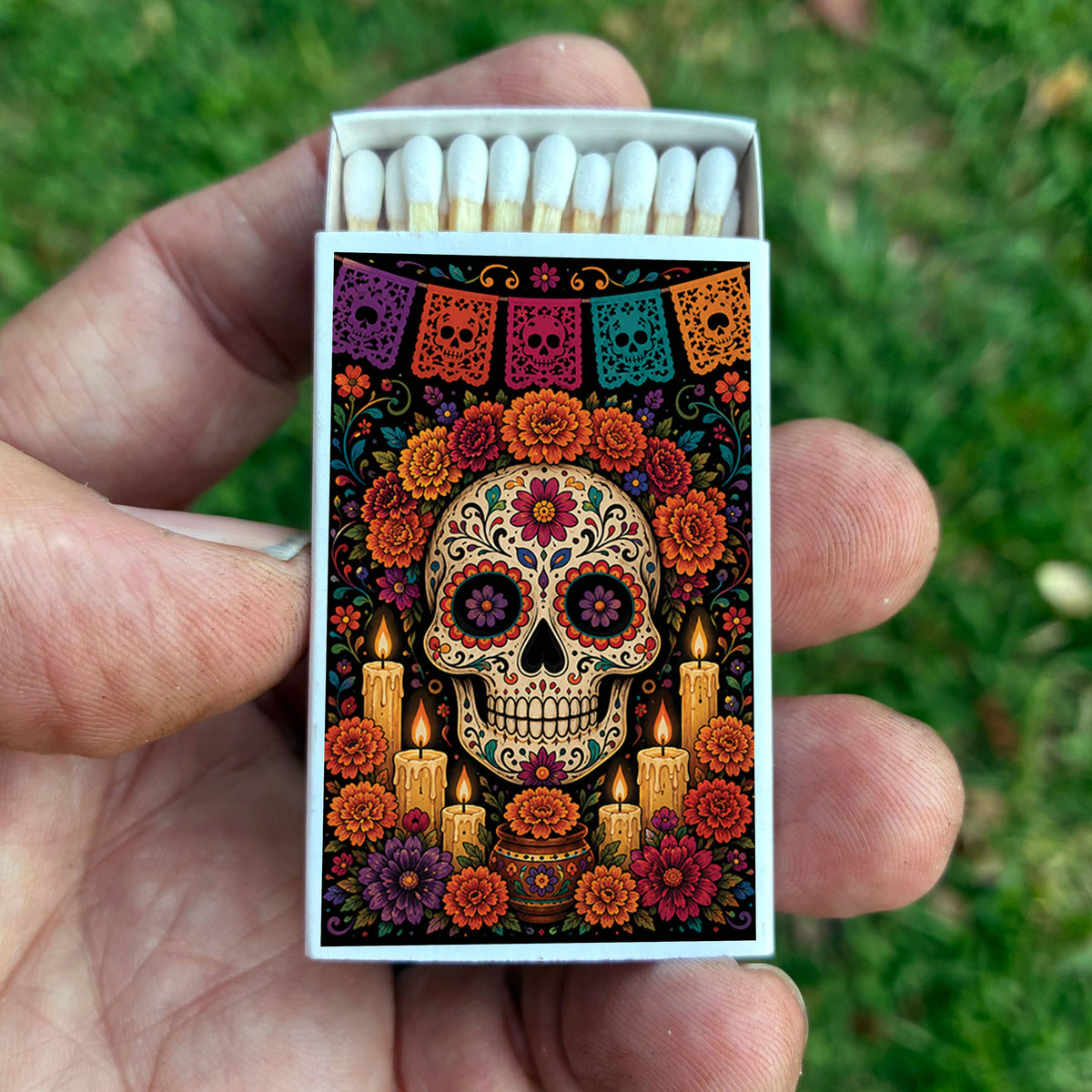 Matches • Halloween Day of the Dead Sugar Skull • Home Decor
