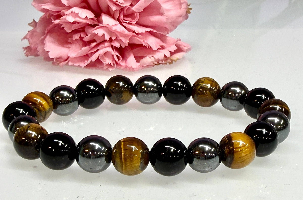 10mm Protection Natural Crystal Healing Stretch Bracelets 8"
