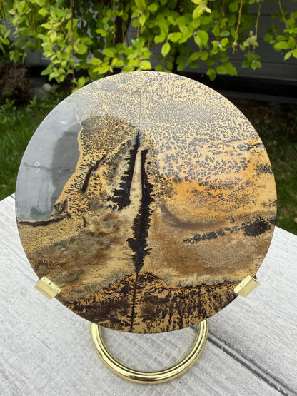 Wholesale Lot Natural Picture Jasper Slab with stand