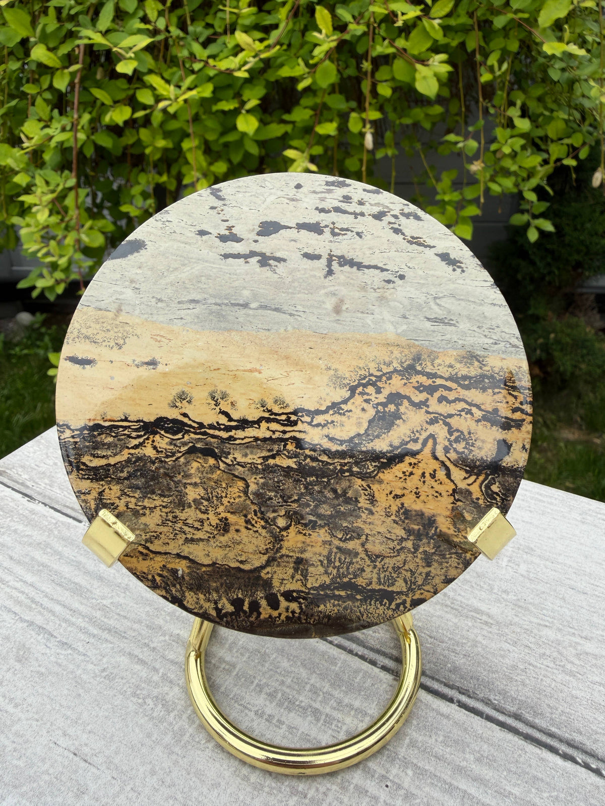 Wholesale Lot Natural Picture Jasper Slab with stand