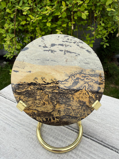 Wholesale Lot Natural Picture Jasper Slab with stand