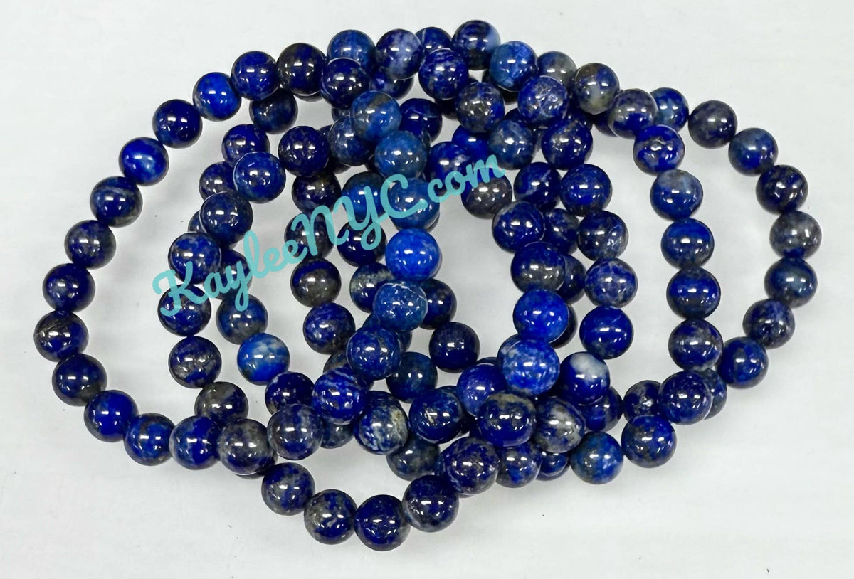 Natural Lapis Lazuli 8mm Crystal Healing Stretch Bracelet